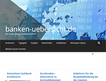 Tablet Screenshot of banken-uebersicht.de